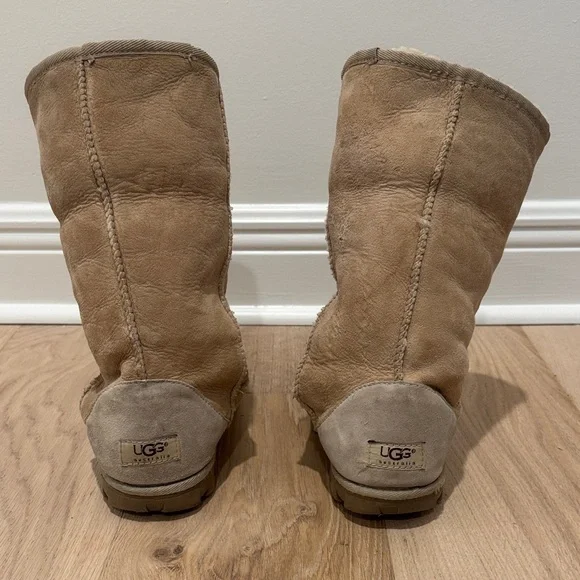 UGG Women's Tan Suede Winter Boots - Picture 3 of 6